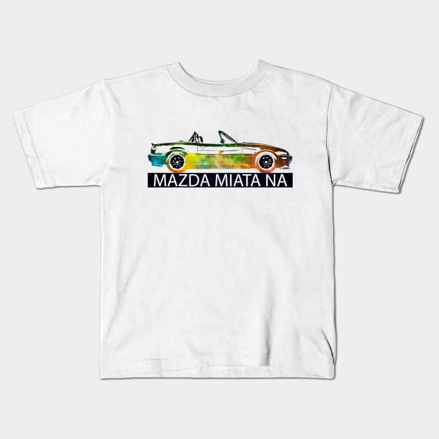 Mazda Miata - Space Edition Kids T-Shirt by mudfleap